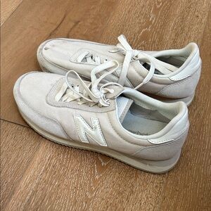 New Balance Cream Sneakers with White Details